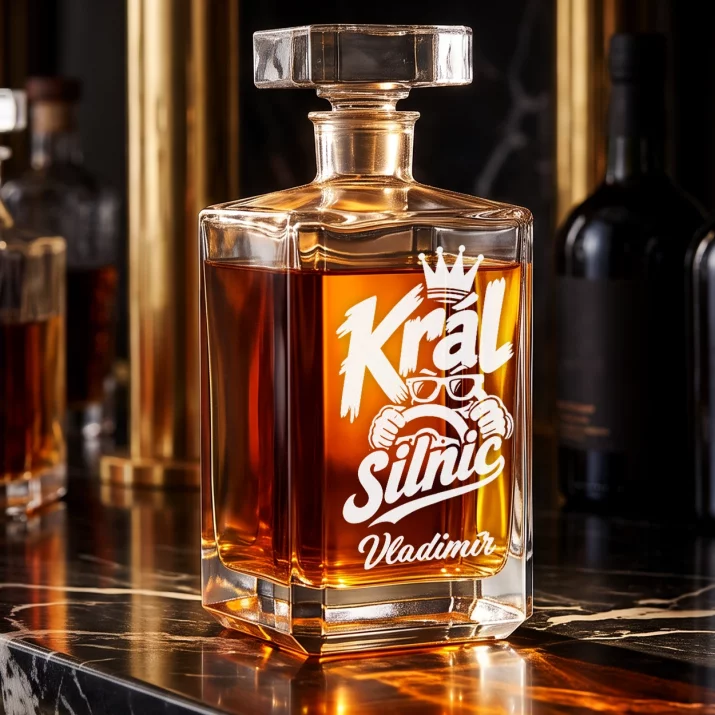 Personalizovaná Karafa Na Whisky Pro Řidiče Dárek Pro Muže: Král Silnic