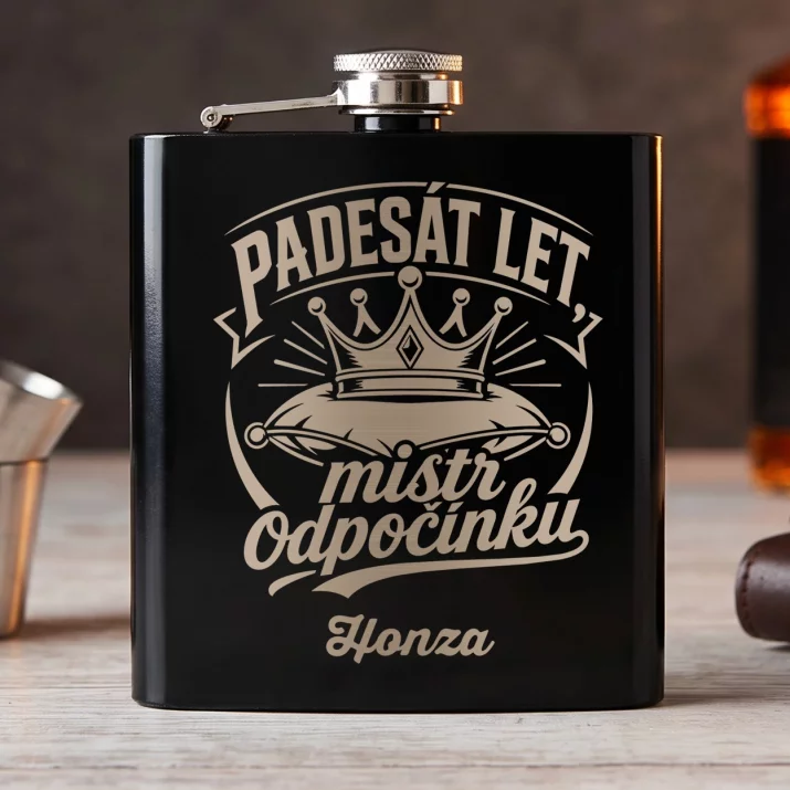 Placatka S Gravírováním Pro 50Letého Muže Dárek K 50 Narozeninám Pro Muže: Padesát Let, Mistr Placatka S Gravírováním Pro 50Letého Muže Dárek K 50 Narozeninám Pro Muže: Padesát Let, Mistr