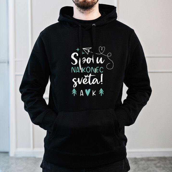Spolu na konec světa - Černá pánská mikina