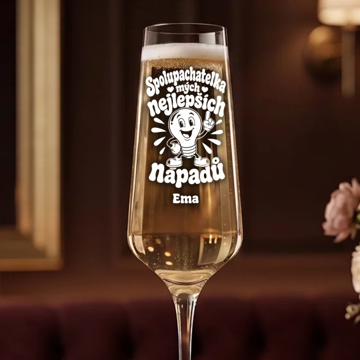 Sklenice Na Šampaňské K 40 Letům Manželství Dárek Pro Ženu: Spolupachatelka Mých Sklenice Na Šampaňské K 40 Letům Manželství Dárek Pro Ženu: Spolupachatelka Mých