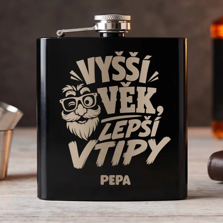 Placatka S Gravírováním K Narozeninám Dárek Pro Muže: Vyšší Věk, Lepší Vtipy