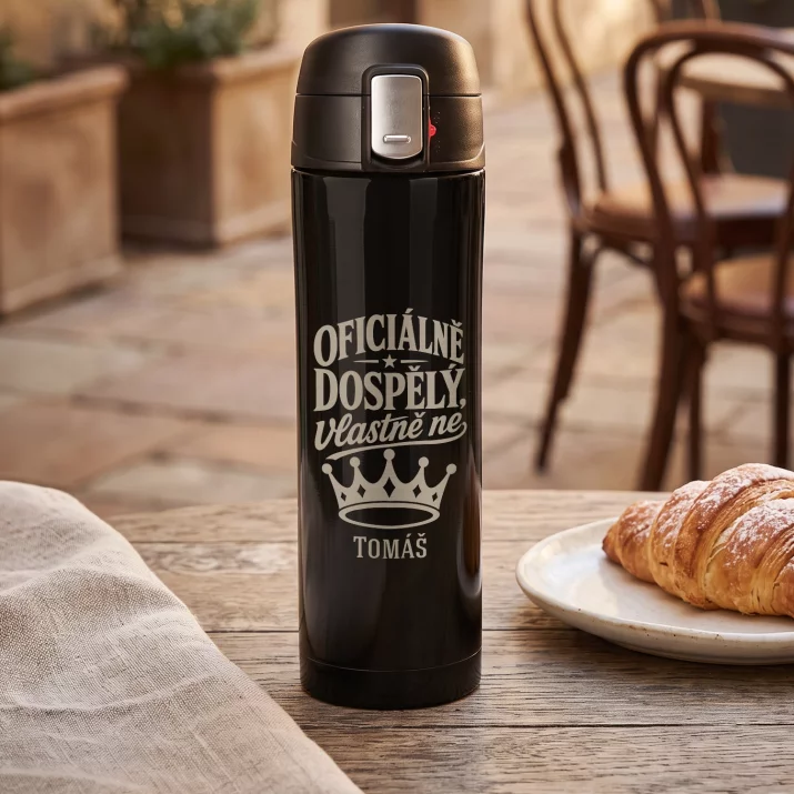 Termohrnek 440ml K 18 Dárek Pro Muže: Oficiálně Dospělý