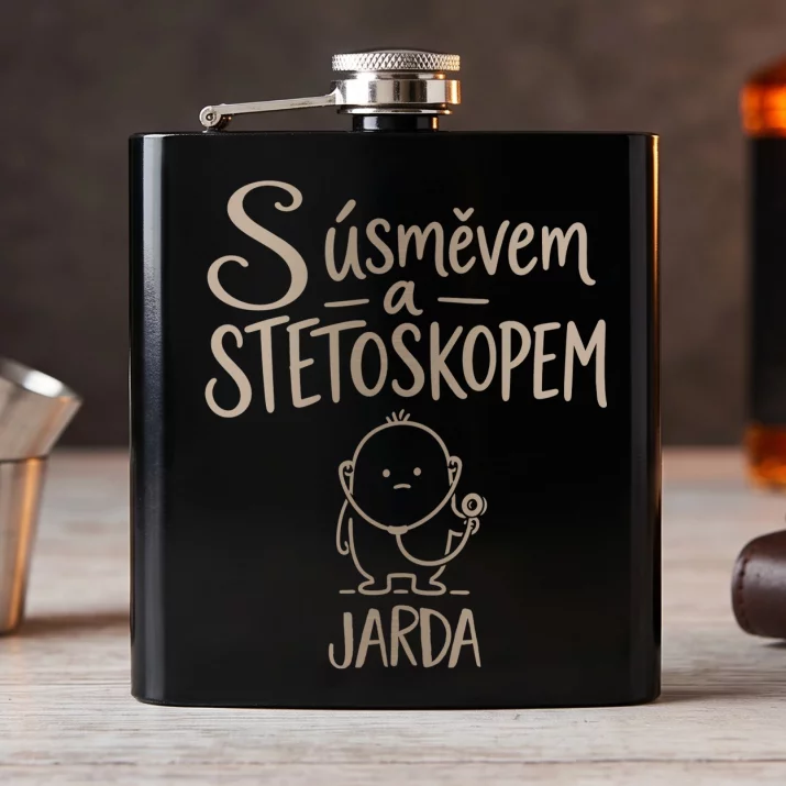Placatka S Gravírováním Pro Lékaře Dárek Pro Muže: S Úsměvem A Stetoskopem