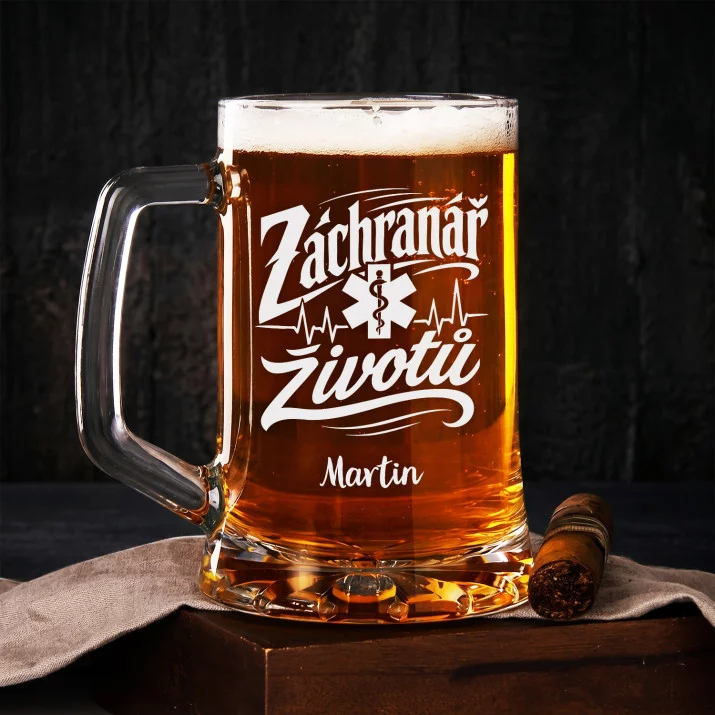 Půllitr Na Pivo Pro Zdravotnického Záchranáře Dárek Pro Muže: Pocta Záchranářům Půllitr Na Pivo Pro Zdravotnického Záchranáře Dárek Pro Muže: Pocta Záchranářům