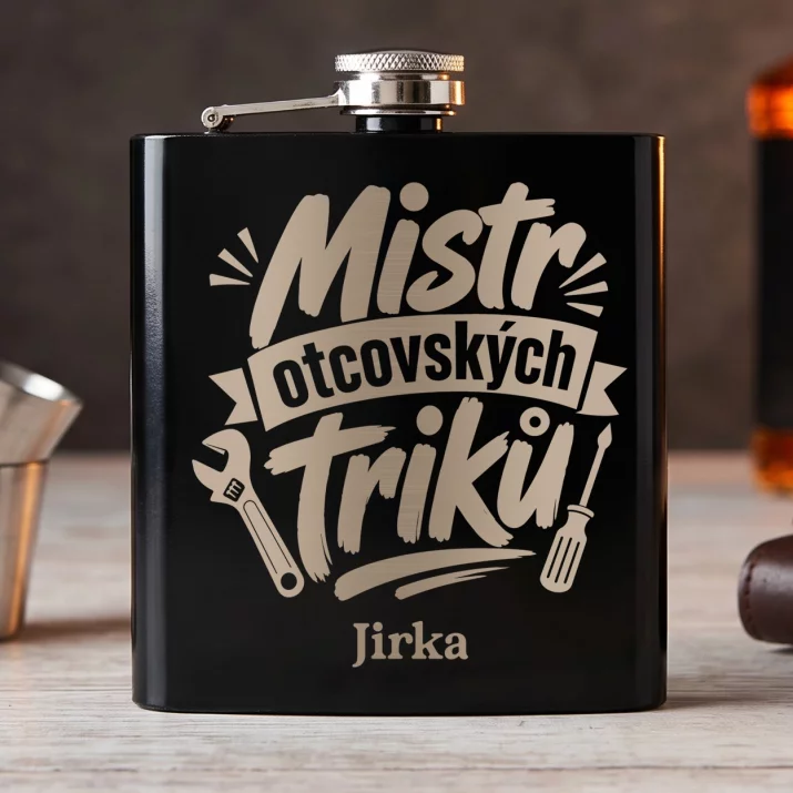 Placatka S Gravírováním Pro Otce Dárek Ke Dni Otců Pro Muže: Mistr Otcovských Triků Placatka S Gravírováním Pro Otce Dárek Ke Dni Otců Pro Muže: Mistr Otcovských Triků