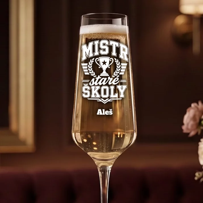 Sklenice Na Šampaňské K Padesátinám Dárek Pro 50Letého Muže : Mistr Staré Školy