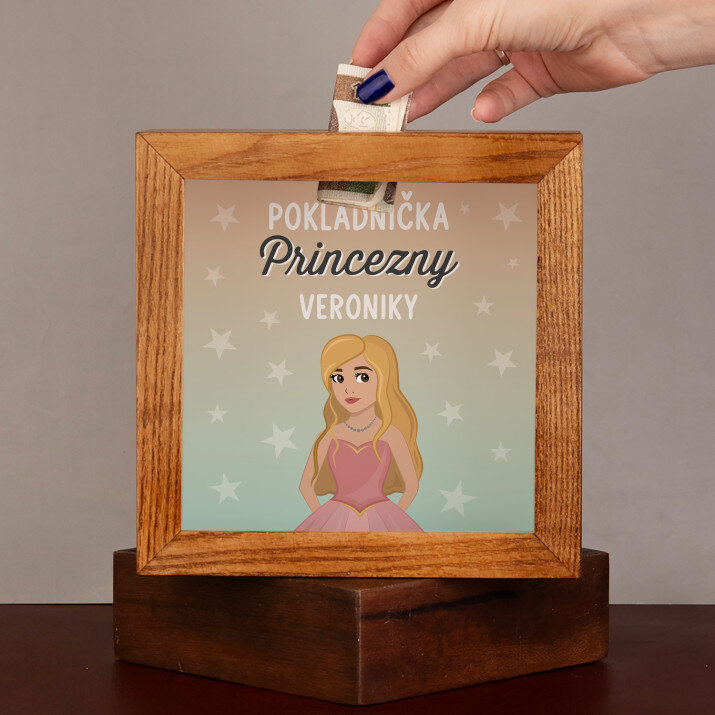 Pokladnička princezny - Dřevěné prasátko