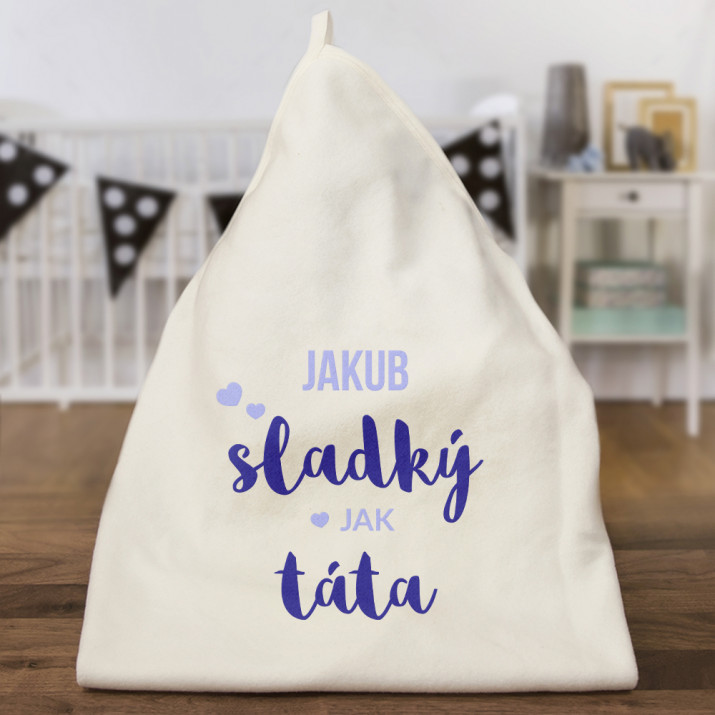 Sladký jak táta - Dětská osuška s kapucí