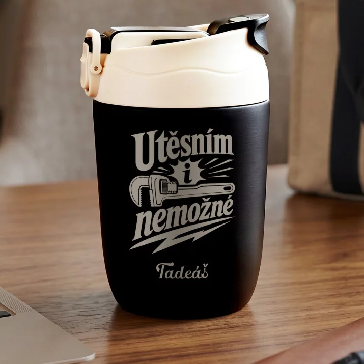 Personalizovaný Termohrnek Pro Instalatéra Dárek Pro Muže: Utěsním I Nemožné
