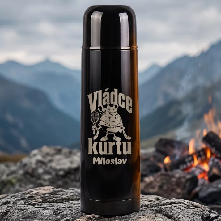 Termoska S Gravírováním Pro Tenistu Dárek Pro Muže: Vládce Kurtu