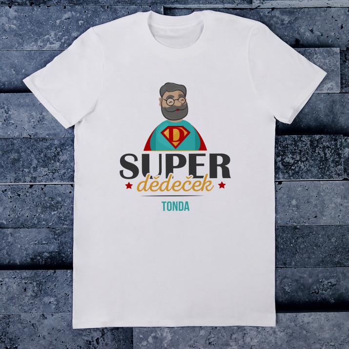 Super dědeček - Tričko pánské s potiskem