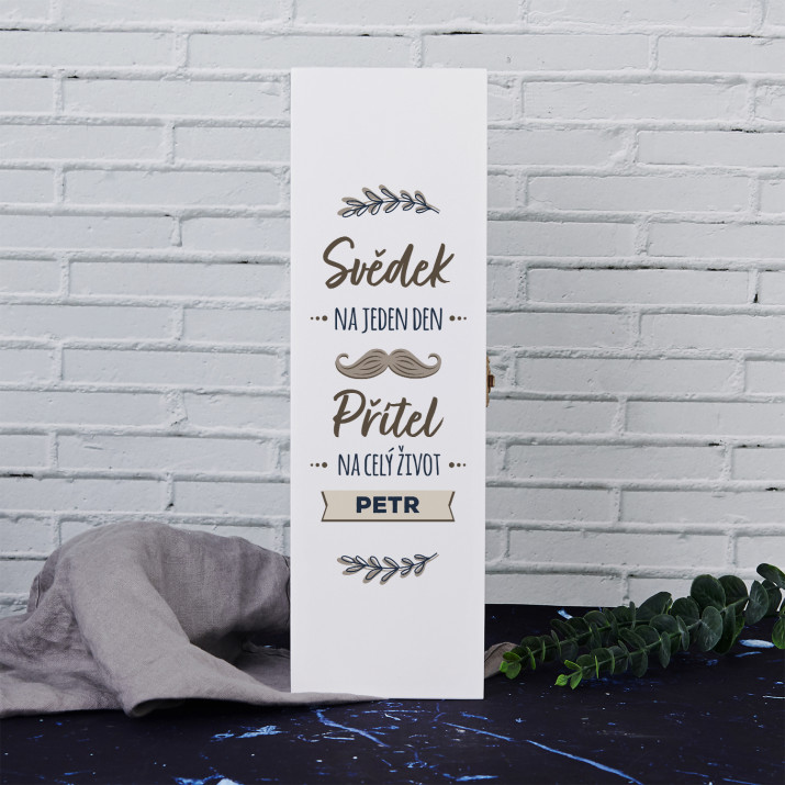 Svědek na jeden den - Dřevěná krabička na alkohol