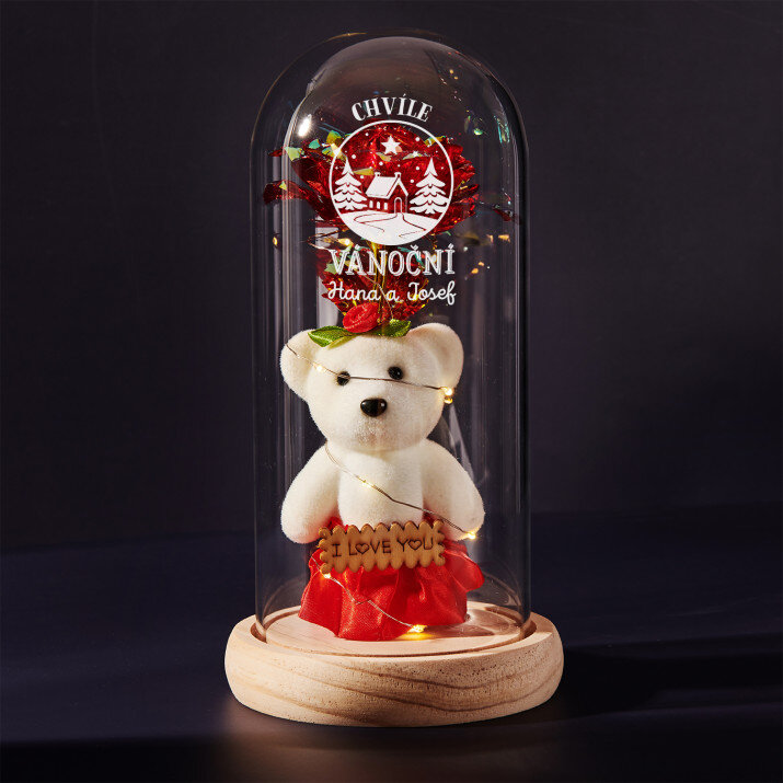 Chvíle vánoční - Věčná růže s plyšákem