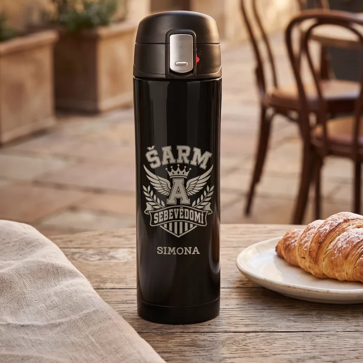 Termohrnek 440ml Ženě K 40 Narozeninám Dárek K 40 Narozeninám Pro Ženu: Šarm A Sebevědomí