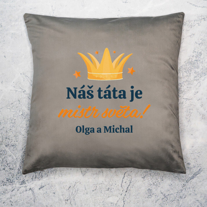 Táta mistr světa - Polštář dekorační