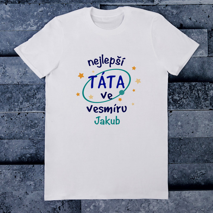 Táta ve vesmíru - Tričko pánské s potiskem