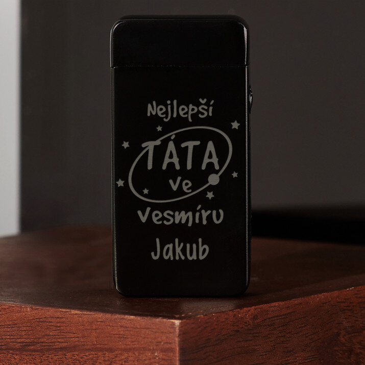 Táta v vesmíru - Černý plazmový zapalovač USB