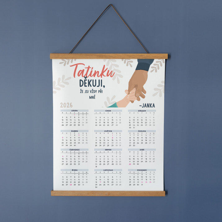 Tatínku, děkuji že jsi - Plakátový kalendář s lištami