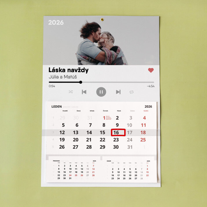 Tvá písnička - Kalendář jednodílný