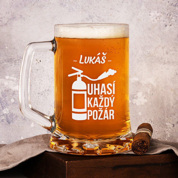 Uhasí každý požár - Krýgl s gravírováním