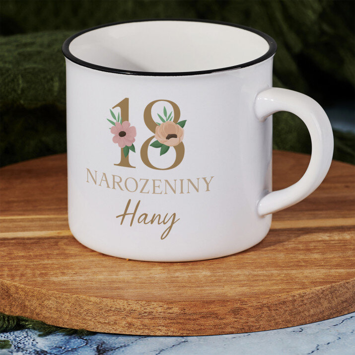 Narozeniny květiny - Keramický hrnek