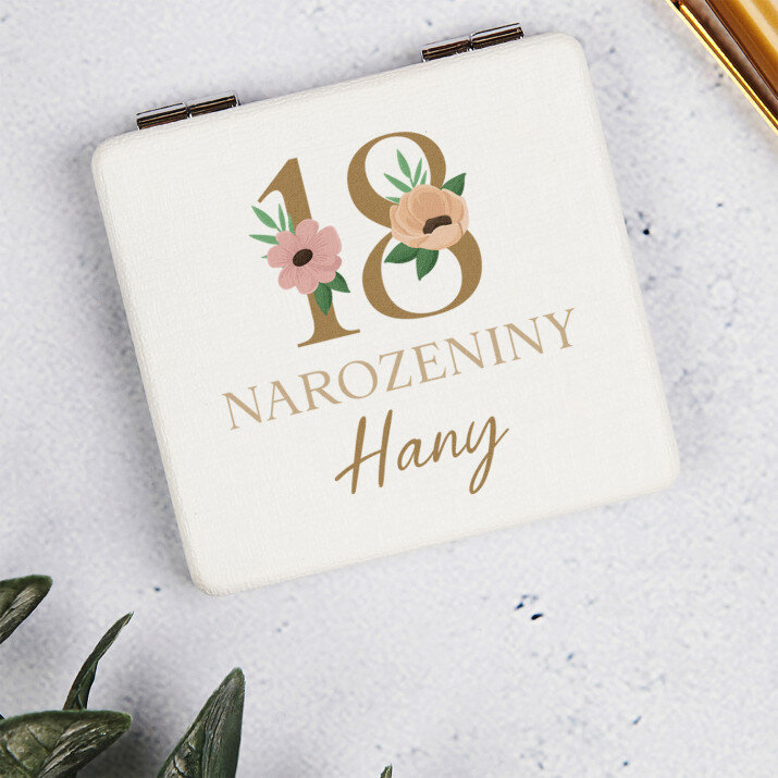 Narozeniny květiny - Zrcátko do kabelky
