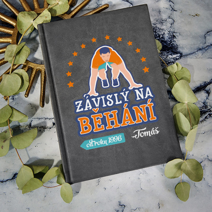Závislý na běhání - Zápisník A5 s potiskem