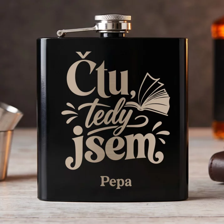 Placatka S Gravírováním Pro Milovníka Knih Dárek Pro Muže: Čtu, Tedy Jsem