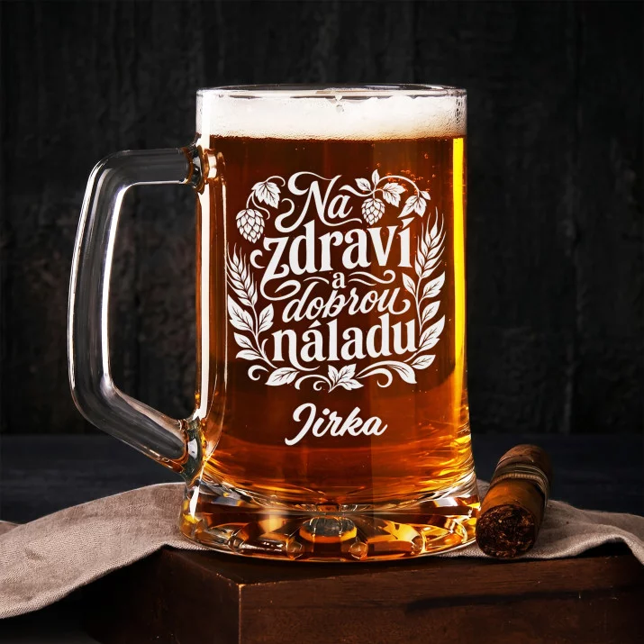 Půllitr Na Pivo Pro Známého Dárek Pro Muže: Botanická Elegance Půllitr Na Pivo Pro Známého Dárek Pro Muže: Botanická Elegance