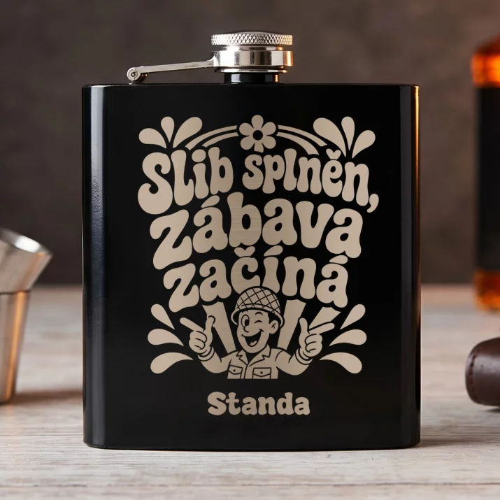 Placatka S Gravírováním K Vojenské Přísaze Dárek Pro Vojáka Muže: Slib Splněn, Zábava Placatka S Gravírováním K Vojenské Přísaze Dárek Pro Vojáka Muže: Slib Splněn, Zábava