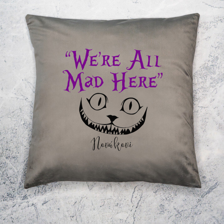 We`re all mad here - Polštář dekorační
