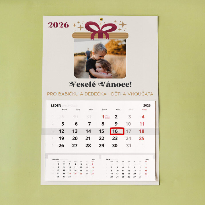 Veselé Vánoce - Kalendář jednodílný