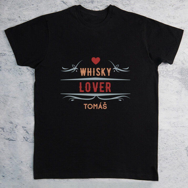 Whisky lover - černé pánské tričko