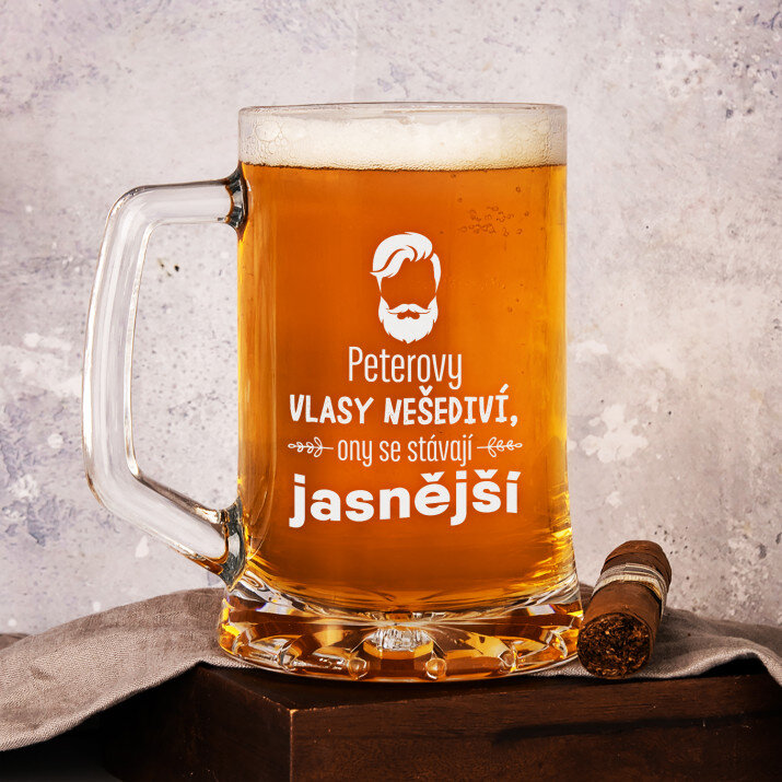 Vlasy nešediví - Krýgl s gravírováním