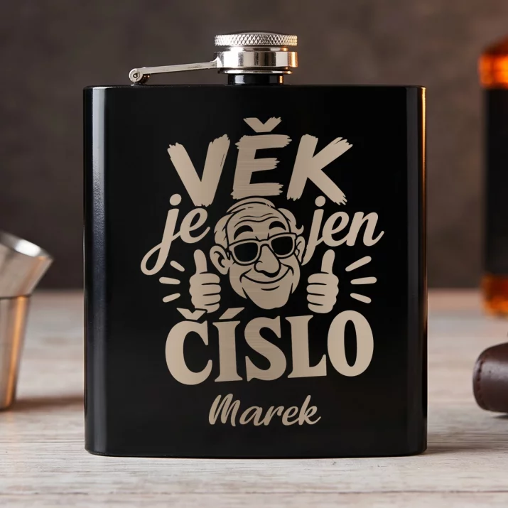 Placatka S Gravírováním Pro Staršího Muže Dárek Pro Muže: Věk Je Jen Číslo