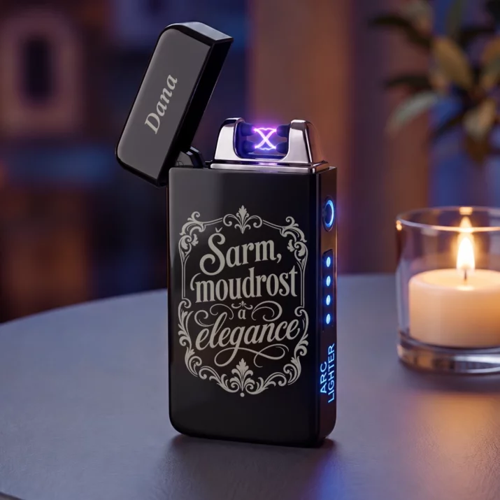 Personalizovaný Plazmový Zapalovač Pro 60Letou Ženu Dárek K 60 Narozeninám Pro Ženu: Šarm, Moudrost A Elegance Personalizovaný Plazmový Zapalovač Pro 60Letou Ženu Dárek K 60 Narozeninám Pro Ženu: Šarm, Moudrost A Elegance