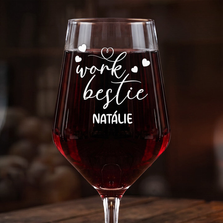Work bestie - Velká sklenice na víno