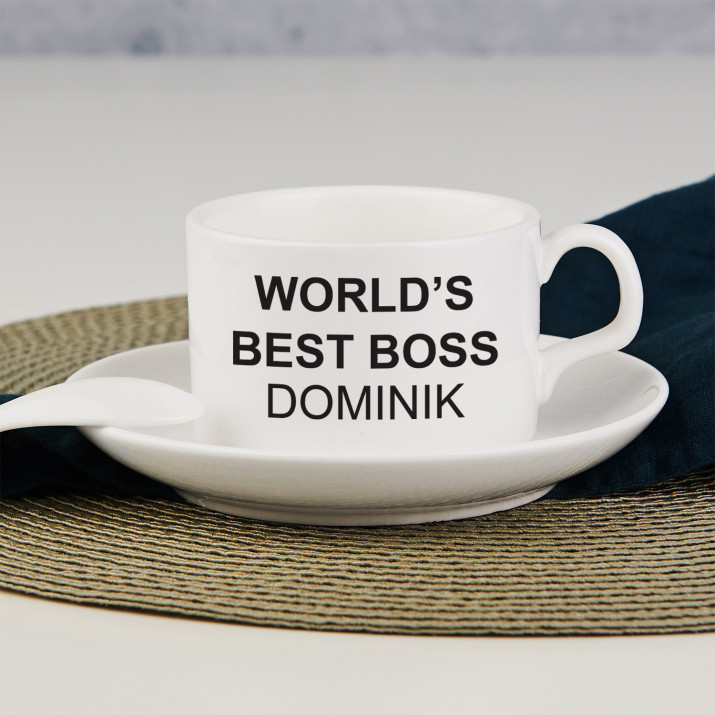 World`s best boss – Šálek s podšálkem
