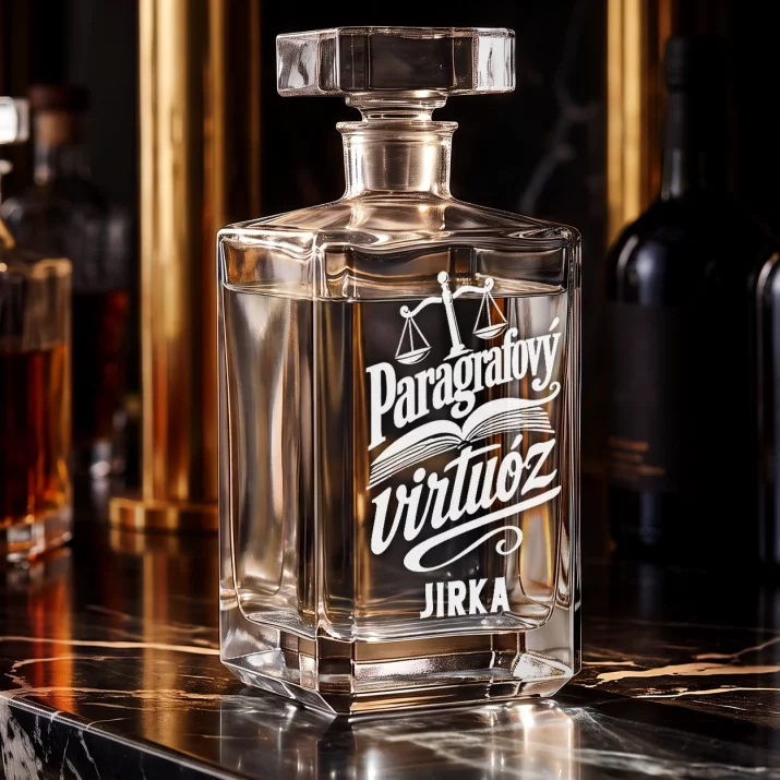 Karafa Na Vodku S Gravírováním Pro Advokáta Dárek Pro Muže: Paragrafový Virtuóz