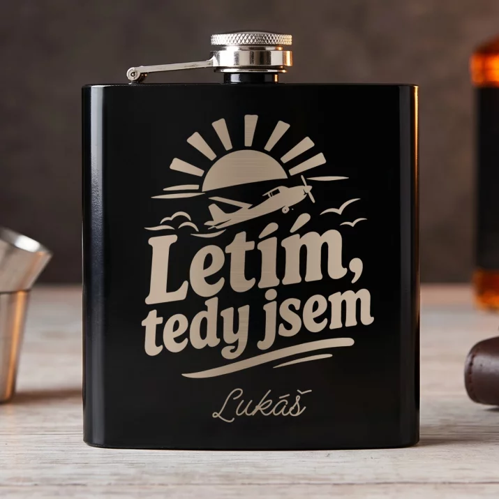 Placatka S Gravírováním Pro Pilota Dárek Pro Muže: Letím, Tedy Jsem