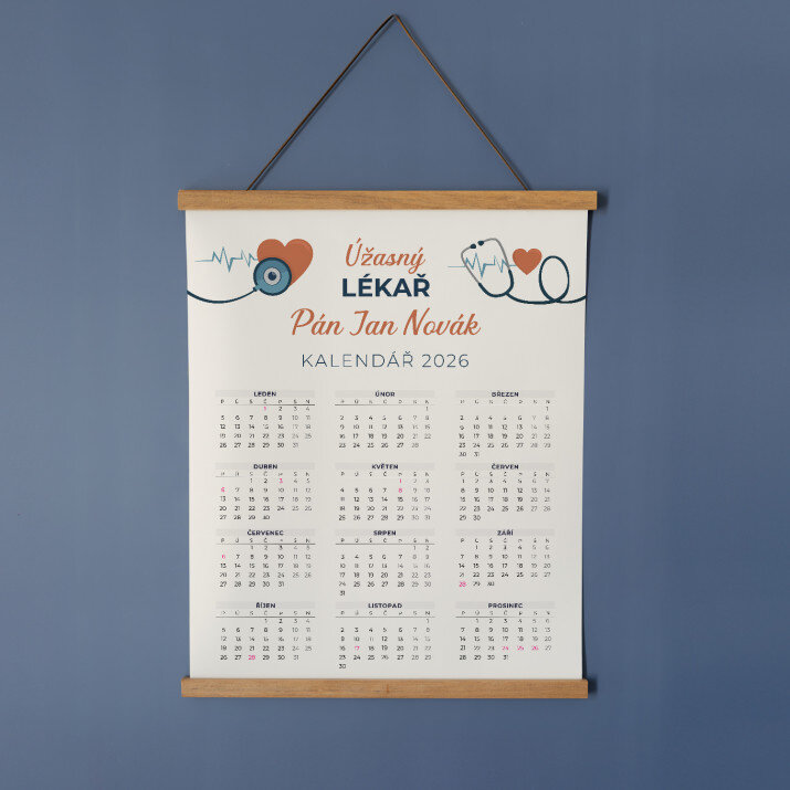 Úžasný lékař - Plakátový kalendář s lištami