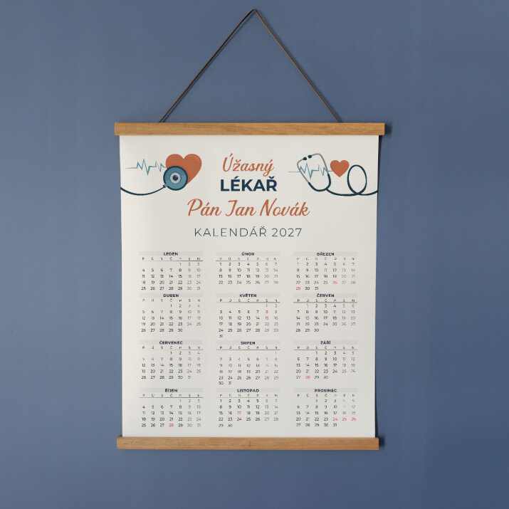 Úžasný lékař - Plakátový kalendář s lištami Úžasný lékař - Plakátový kalendář s lištami