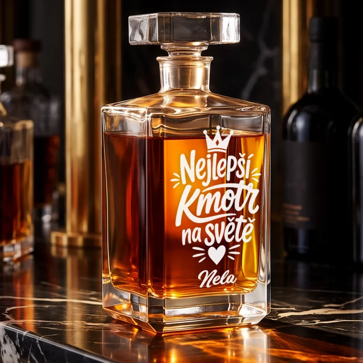 Personalizovaná Karafa Na Whisky Pro Kmotru Dárek Pro Ženu: Nejlepší Kmotr Na Světě Personalizovaná Karafa Na Whisky Pro Kmotru Dárek Pro Ženu: Nejlepší Kmotr Na Světě