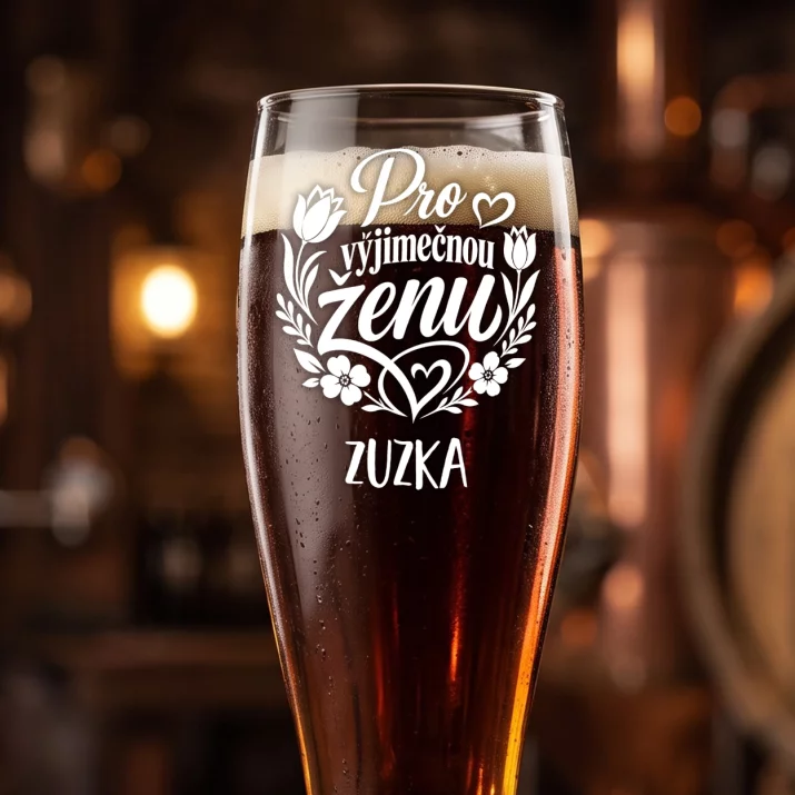 Sklenice Na Pivo S Gravírováním Od Velikonočního Zajíčka Dárek Pro Ženu: Pro Výjimečnou Ženu Sklenice Na Pivo S Gravírováním Od Velikonočního Zajíčka Dárek Pro Ženu: Pro Výjimečnou Ženu