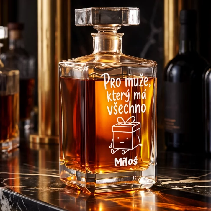 Personalizovaná Karafa Na Whisky K Vánočním Svátkům Dárek Pro Muže: Pro Muže, Který Má
