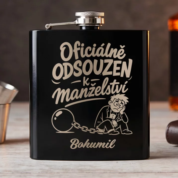 Placatka S Gravírováním Pro Ženicha Na Rozlučku Se Svobodou Dárek Pro Muže: Oficiálně Odsouzen K