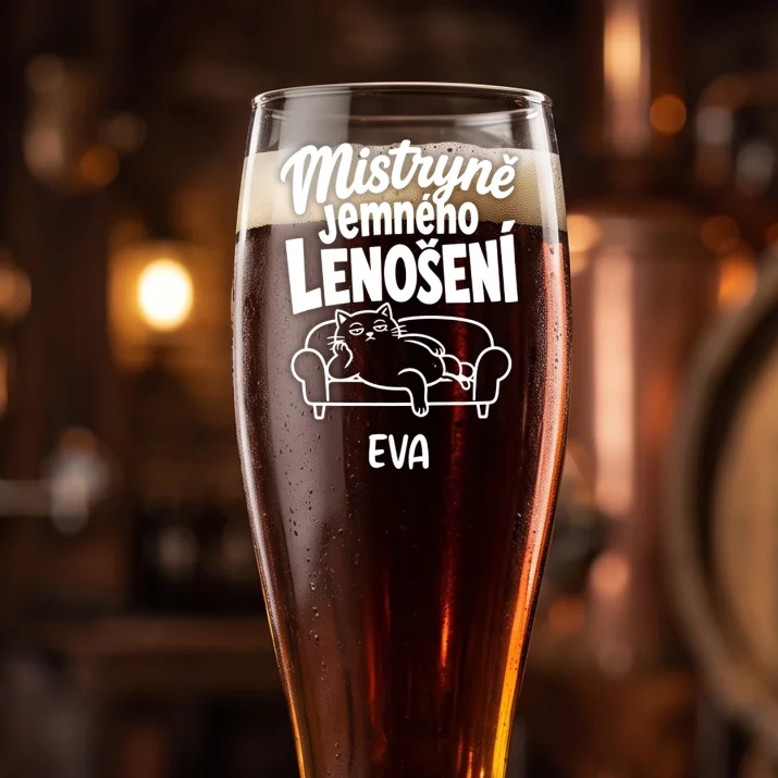 Sklenice Na Pivo S Gravírováním Pro Starší Ženu Dárek Pro Ženu: Mistryně Jemného Lenošení Sklenice Na Pivo S Gravírováním Pro Starší Ženu Dárek Pro Ženu: Mistryně Jemného Lenošení