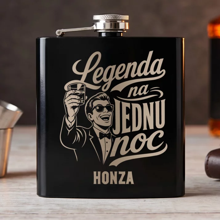 Placatka S Gravírováním Na Rozlučku Se Svobodou Pro Ženicha Dárek Pro Muže: Legenda Na Jednu Noc Placatka S Gravírováním Na Rozlučku Se Svobodou Pro Ženicha Dárek Pro Muže: Legenda Na Jednu Noc