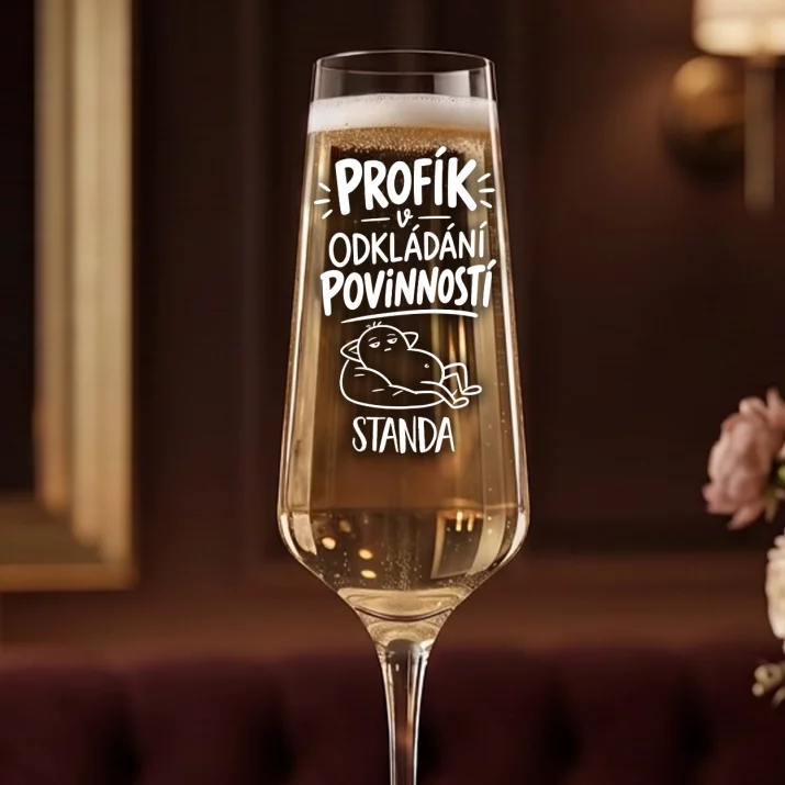 Sklenice Na Šampaňské K Narozeninám Dárek Pro Muže: Profík V Odkládání Sklenice Na Šampaňské K Narozeninám Dárek Pro Muže: Profík V Odkládání
