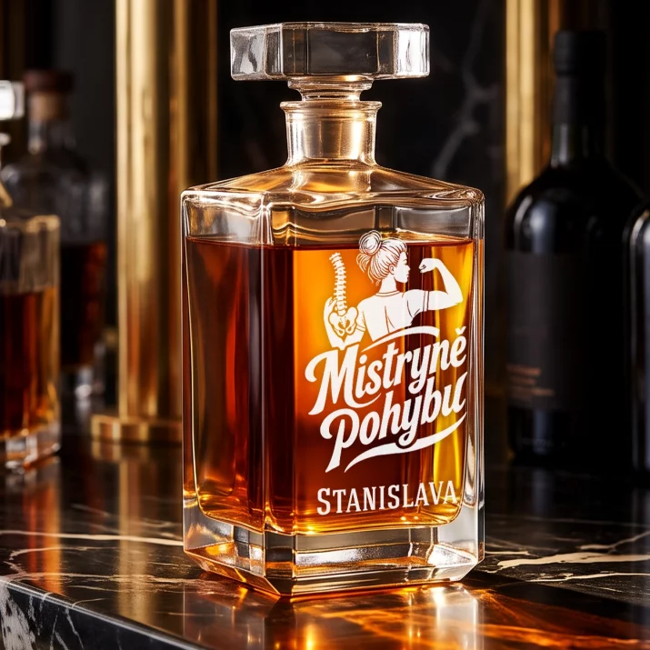 Personalizovaná Karafa Na Whisky Pro Fyzioterapeutku Dárek Pro Ženu: Mistryně Pohybu